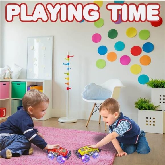 Light Up Monster Trucks Toy Set of 2 Jumbo Vehicle Gift Child Boy Girl Present - Picture 5 of 7